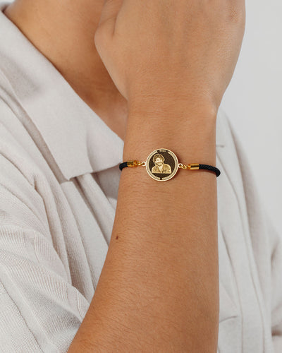 Pulsera Medallón Negro